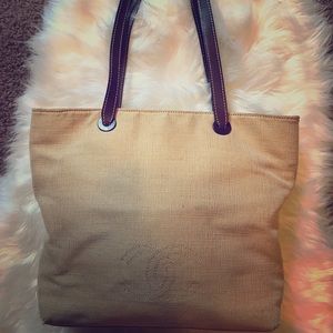 Vintage Chanel raffia tote